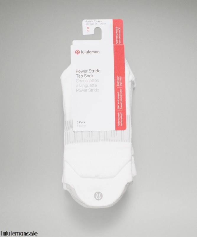 Lululemon Damen DELULU427 | Lululemon Deutschland White Power Stride Tab Sock 5 Pack Nur Online